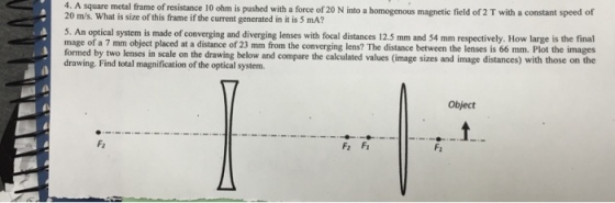 A square metal frame of resistance 10 ohm is pushe