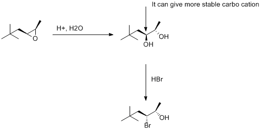 It can give more stable carbo cation H+, H20 он он HBr он Br