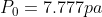 P_{0}=7.777pa