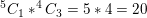 \small ^5C_1*^4C_3 = 5*4 = 20
