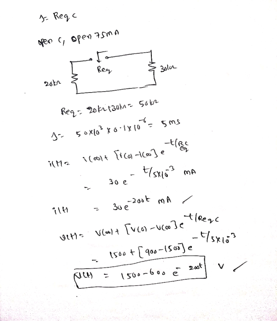 g. Req c open , open 75MA Req 30la 26kn 5okr Req - 20kit30ka = 5 ms ic0lt licol -ic]e i(Mz MA -200t mA / 3u e t(regc Vlaw) +