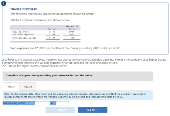 Required information [The following information applies to the questions displayed below.] Data for Hermann Corporation are s