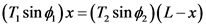(T, sin d)x (7, sin)(L-x)
