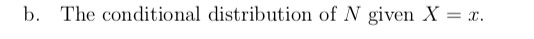 b. The conditional distribution of given X-x.