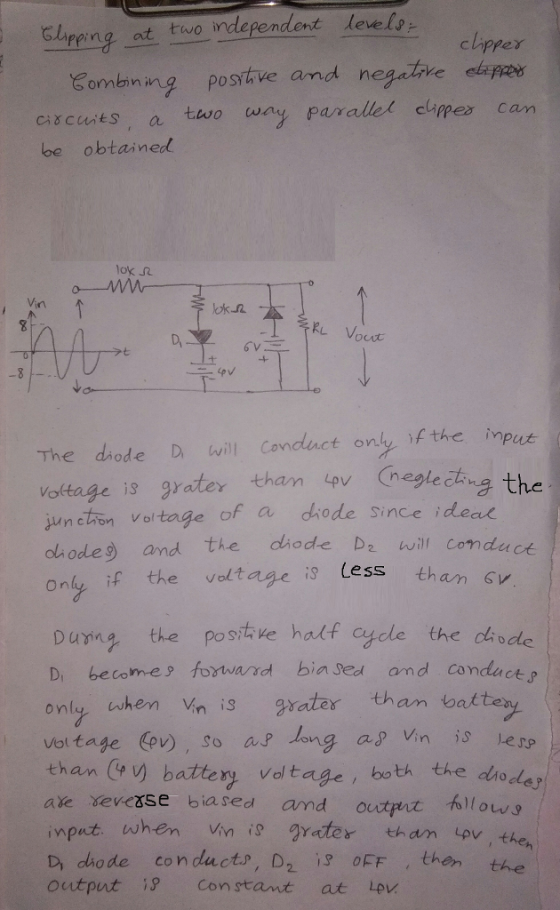 clipper Combiming posiave and negalve elape tevo way paraet cpes can eng at fivo ndle pendent Levwlo lbe obtained lok Vin ok