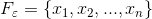 F_{\varepsilon } =\left \{x_{1}, x_{2}, ..., x_{n}\right \}