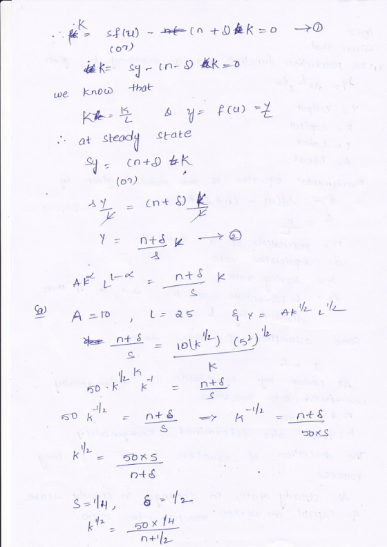 we kno that at steady state n + 亼 a) 15 50 t