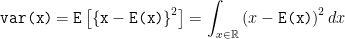 (r E(x))2 dr var (x)E [x- E(x)] JrER