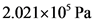 2.021x10 Pa
