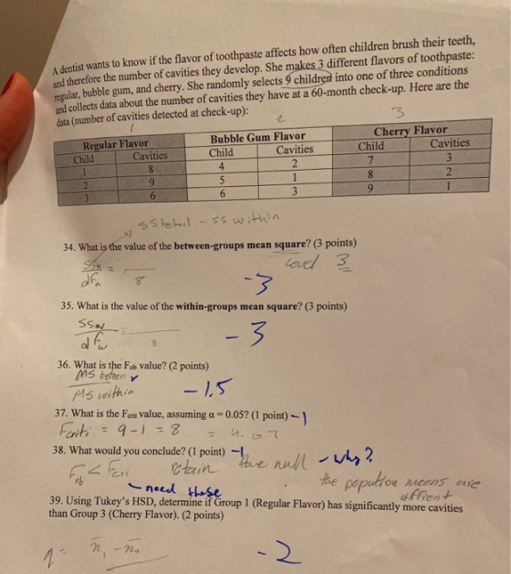 A dentist wants to know if the flavor of toothpaste affects how often children brush their teeth, and therefore the number of