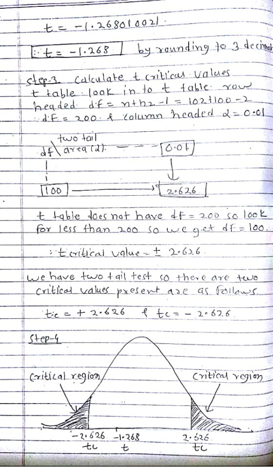 七ー-( : 2.5.80.10021 2 626 l ess than 200 so-w c-다.ct d EF loo· γ 2-626 Critical region Critical yegien 2. 626-1-368 2. 326