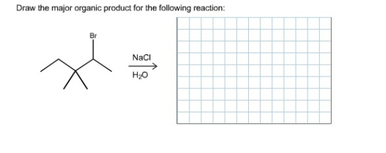 Image for Draw the major organic product for the following reaction: