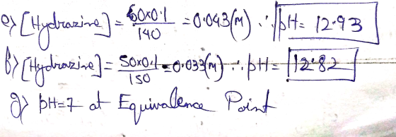 ox[Hydrazine). I = 0486). 18Hz 12-93 By [Hydrazine) - S0xOcl30-032m).DH=112182 ga bit=7 at Equivalence Point