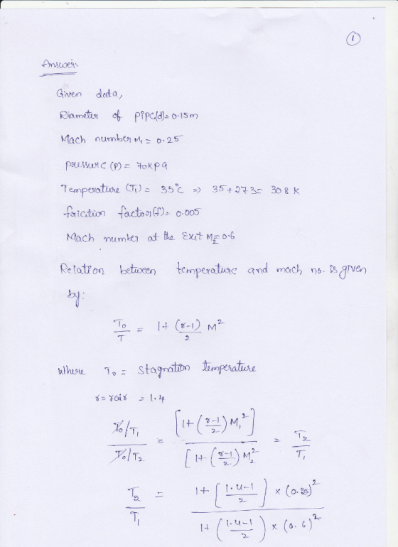 Giten ded a 7e.mpesoture (T)ะ 352 =) 35+273c 308 k friction facton)0005 2 14 2