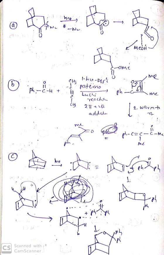 i meon drome o (b ) Chi lhoarisi paterno o ph-C-H ( 2 phyme Pater 245 + Ill Zuchi. me reache dy 27th add the 2. warnto n C-C