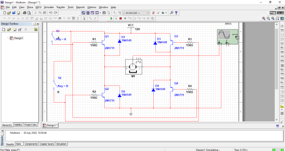 X Er Design1 - Multisim - [Design1 *] Eile Edit View Place MCU Simulate Transfer Tools Reports Options Window Help SX ES 7. 圖