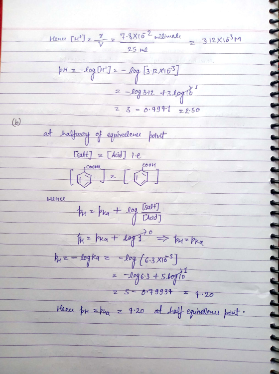 Hence [ut] z 2 z 7.8X10 25 me milimade 3-12x163M pH = -log.hu) 2 - log [3-12X103] 2 –109 312 +3 log18 23 - 0.4944 22:50 at p