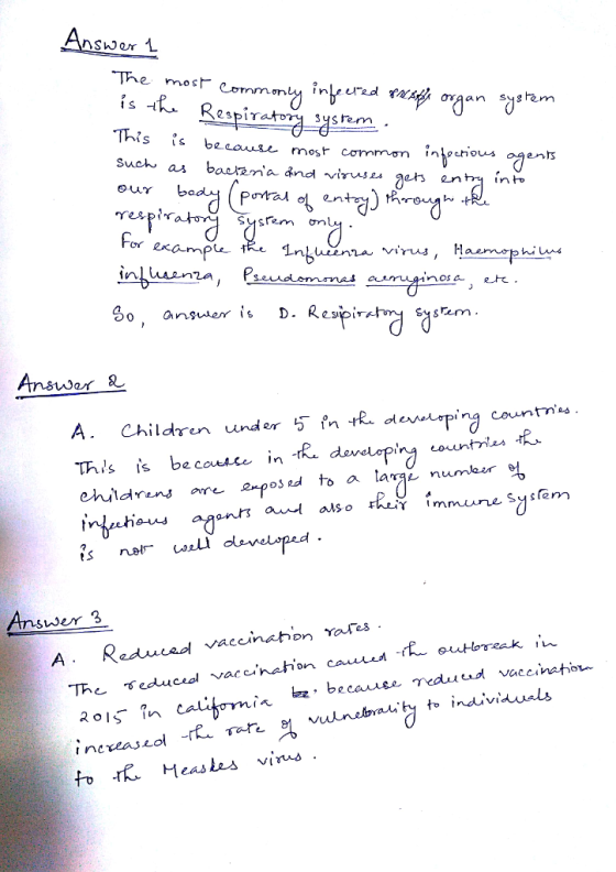 nSwer susrem This be Suoh as baczma àndl vir aes en in* or 2xamp 3o, ansier is D. Respirat A. Ch 5 fn Ths is becouscr in -R da n叩.na cou ldr en und er os ed to a lae numlker e in^.hou apan aiimmune Sysfem Sti)er 3 eduiedl vaccinahon rates to Meastes virs