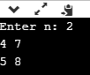 Enter n: 2 4 7 58