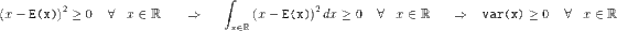 x E(x))20 eR (r- E(x)) dr 20 VrER var(x) 0 ER JrER 11