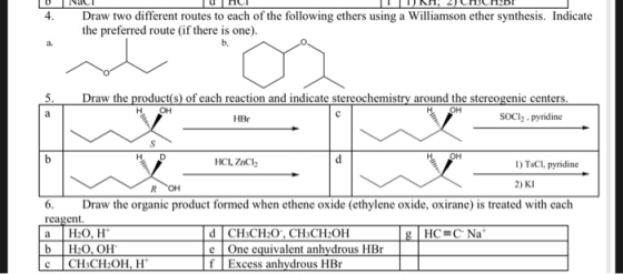 TUTUL ILOIN UHELDI UNUI Draw two different routes to each of the following ethers using a Williamson ether synthesis. Indicat