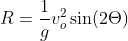 sin(2e) R sin(20) g