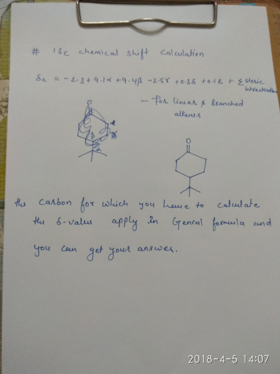 # 13c chemical stitt Calculabian 10 n alkeut人 enre 2018-4-5 14:07