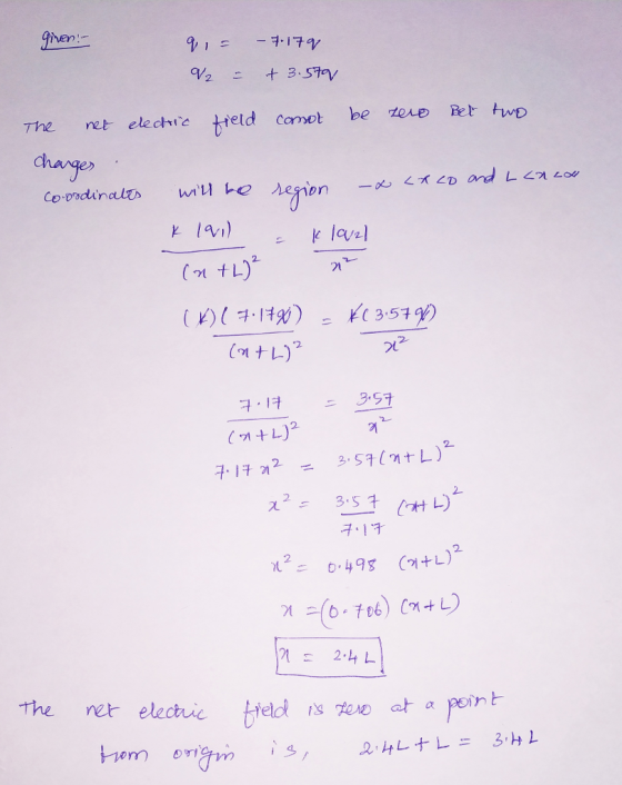 The nt electe tteld corret be tee Ret two hanges 2. ( tL) 21 2. DL 구 . _ 3.54 CL) 구.1 2 The rer electue held stoo at point OY1amis, 2.ltL.t L = 3. H L
