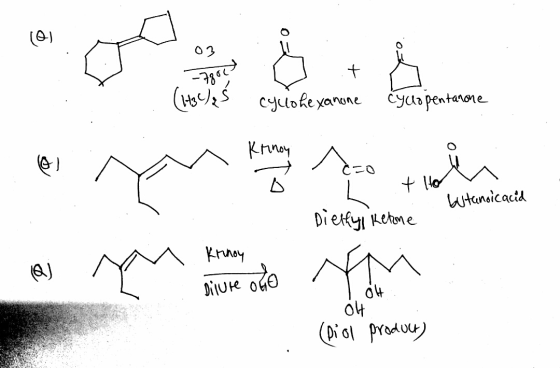 (143C) 25 cyclohe lone tanone Krnoy 7 CCO + Ho - butanoicacid 1. Dielly, Ketone 애 (piol product)