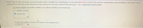 Recent sales of some real estate and record profits make it possible for a manufacturer to set aside $900,000 in a fund to be