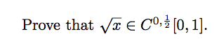 Prove that Va e Cº, 3 [0, 1].