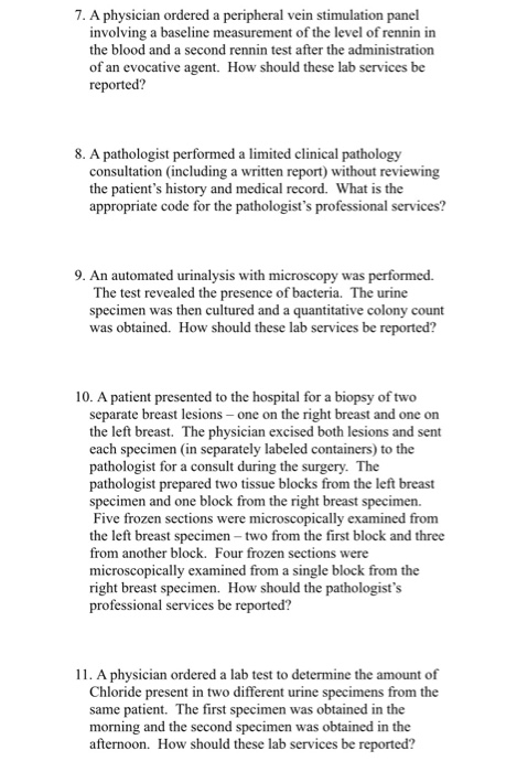 7. A physician ordered a peripheral vein stimulation panel involving a baseline measurement of the level of rennin in the blo