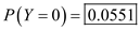 P(Y=0) = 0.0551