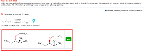 Apply the Skill 08.25 Under acid-catalyzed conditions, epoxides can be opened by a variety of nucleophiles other than water,