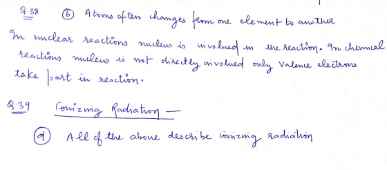 - 8.38 6 Atoms often changes from one element to another. m unclear reactions nucleus is involved in the reaction. In chennic