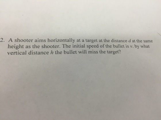 A shooter aims horizontally at a target at the dis