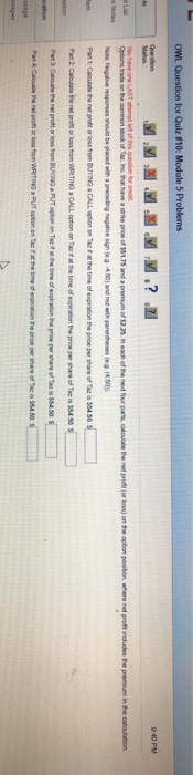 for Quiz #10: Module 5 Problems for oredit s $64.50