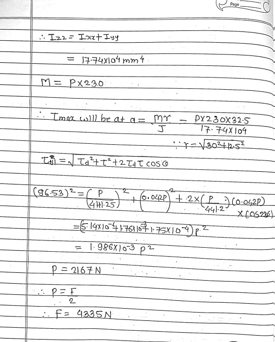 Page :: Iz2 - Inzt Iyy - = 17748104 mm 4 MEDX23.01 Imax will be at a= mr J DX230X32-5 17.748104 KV302412.52 T= Id?+72 +2 Id I