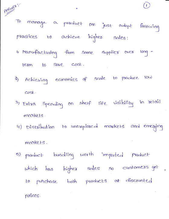 one. Just adopt follow。 psactices achieve highe sales l, Manufactuin Bm Some Supplie ove lo team o Save cost ievinq economies of Scale opaooluce ou Cost S Extaa Spenlin en shesf ie usibiliby etai life isibI? magkets 4) Distaiku iono unpe d moskets ans emein maoke ts 5oluct bundling wo th norted Product ahich has highe salescustomeas get to rochase boh Paoducts discounte poices