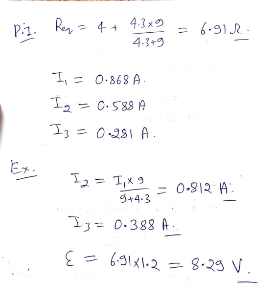 4.3+0 T= 0.868 A 9+4.3 = 0.388 A