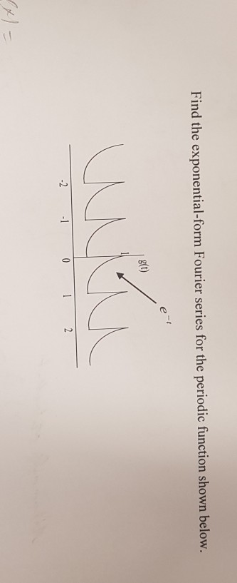Find the exponential-form Fourier series for the periodic function shown below. gt)
