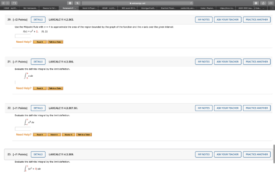 M We assign.net 0 דו HOME -me... Get Hom crk. Grades for De... Homework Watch It Player... HOME mwe 263 zoom CG ... Henniganl