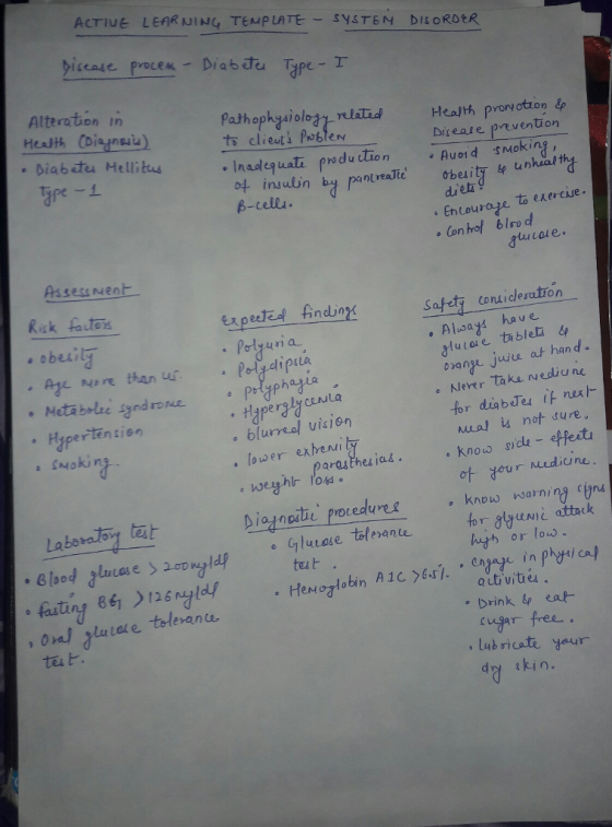 ACTIVE LEAR NING TEMPLNTE TEN DIELOROtR Alteration in Heaith bisiuts clieuti . Dia batu Hellitus pe- Pathophysiolo -related . Inaalg uatiprs du aion bt insulin b才pant ea te Health Pnry ction 8p Dreate peventuon -Au01dsmokind, p unhialt obei7 die b-celu . Entourae to enercise. Assess ment Rak fatos obesity expedt indionahfy conidouston Alaa have luae tablel orange. Juice at hand。 . Neer taki vediune Hypertentisn blurreel visjo) lower exbeni weyh los ual u not dure aknoo side eeat know warning yn lty parasthes ia& ano Diognot procedure or lo. Las e . Hemoglobin A1C96외. . Change in phycıoJ autuiteu brink p eat cugar free lubsicate your kin.