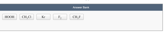 Answer Bank | HOOH CH, CI Kr | F, CH,F