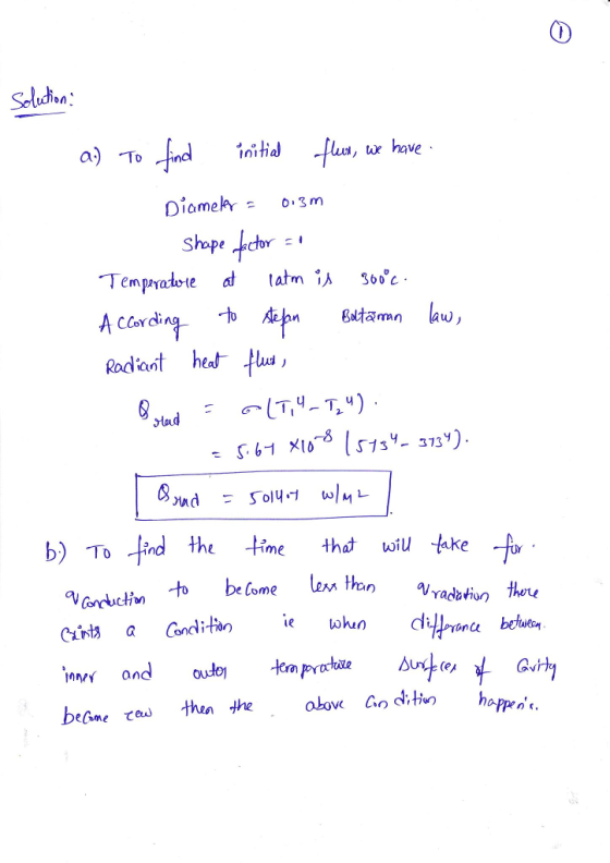, e have CCordi Bltamn au Rod ont heat Hlus, b) To nd the time thot wiu take Condition ie wun di#rona betu beome cs then the