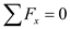 ΣF = 0