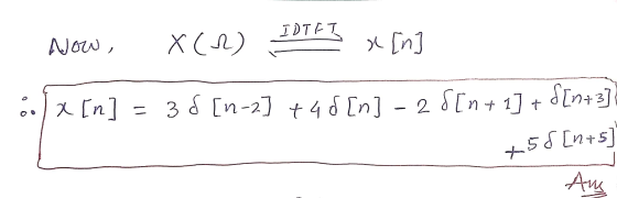 Now, X(R) IDTEZ x [n] 60] x [n] = 38 [n-2] +4 0 [n] - 2 S[n + 1] + S[n+3] +58[n+5] Am