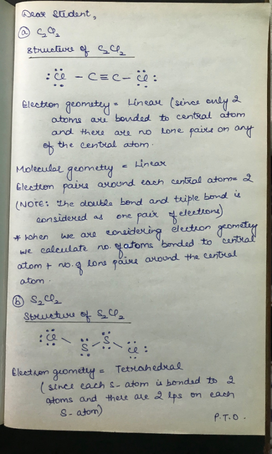 Dease Sudant, : Ce-CEC- ce electrion geomt Lineasu (sines ony atoms ae bondad to cential atom and there Lone paire on art ato