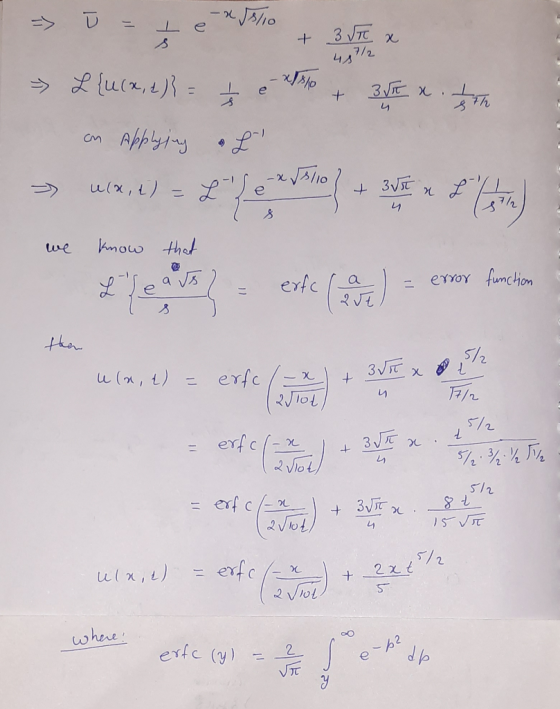 = ū = t és + 3 x 4,772 » L {u(K, 2)} = + e + 355 x 15th on Applying & L > 1) = L, * V10] + syt Luca I years ? - este represe