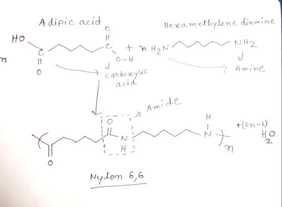 A dipic acid Herxametthylene diamine me duamime 2 mime :de +(2n-1) 2 Nylom 6,6